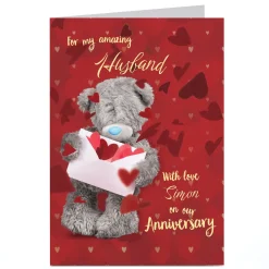 Card Factory Personalised Tatty Teddy Anniversary Card - Amazing Husband