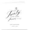 Card Factory Personalised 20th Anniversary Card - Twenty Years Down...