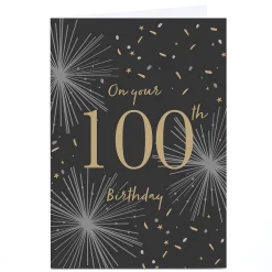Sale Personalised 100th Birthday Card - On Your 100th Fireworks 100Th Birthday|Special Age