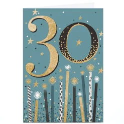 Outlet Personalised 30th Birthday Card - Birthday Starry Candles For Wife|For Sister
