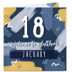 Sale Personalised 18th Birthday Card - Welcome to Adulthood For Son|For Nephew