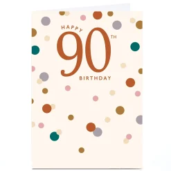 Best Personalised 90th Birthday Card - Happy 90th Dots 90Th Birthday|Special Age