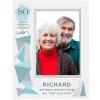 Outlet Personalised 80th Birthday Box Photo Frame - Geometric Blue 80Th Birthday|Photo Frames