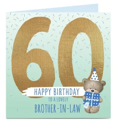 New Personalised 60th Birthday Card - Blue Hugs, Brother-in-Law For Son|60Th Birthday
