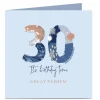 BOY Card Factory Personalised 30th Birthday Card - It's Birthday Time, Blue