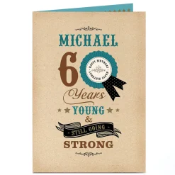 Discount Personalised 60th Birthday Card - Still Going Strong For Uncle|For Son