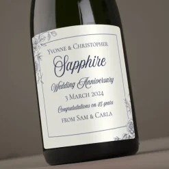 Card Factory Personalised 45th Wedding Anniversary Cava - Sapphire