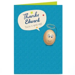Outlet Personalised Thank You Card - You're A Good Egg Thank You|Funny