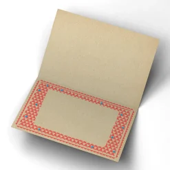 Discount Personalised Thank You Card - Red & Blue Border Thank You