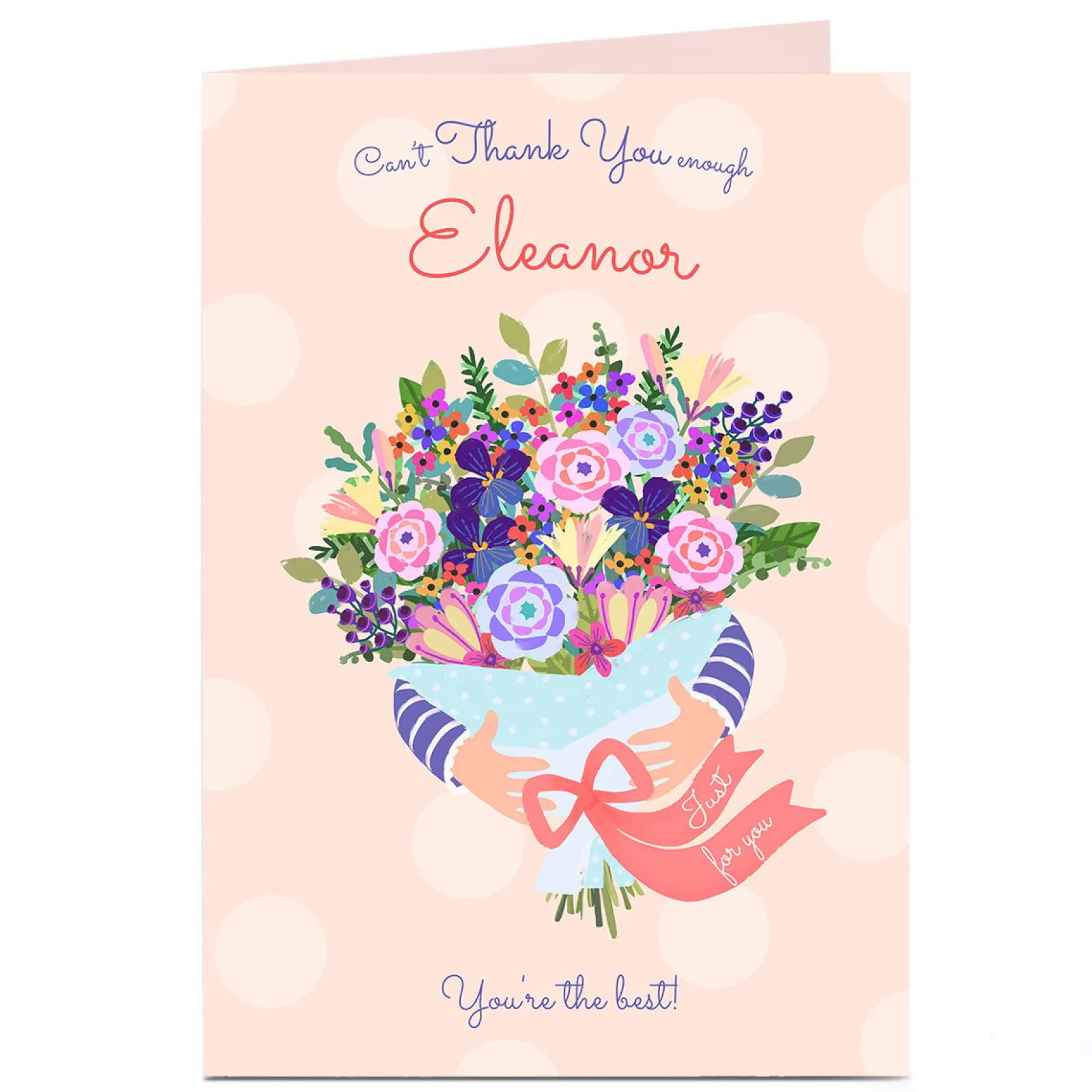 Card Factory Personalised Thank You Card - Can't Thank You Enough