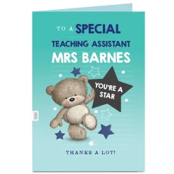Card Factory Personalised Thank You Teaching Assistant Card - You're A Star