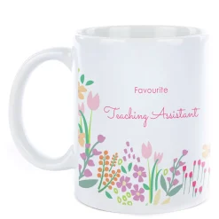 Card Factory Personalised Thank You Teacher Mug - Floral Favourite