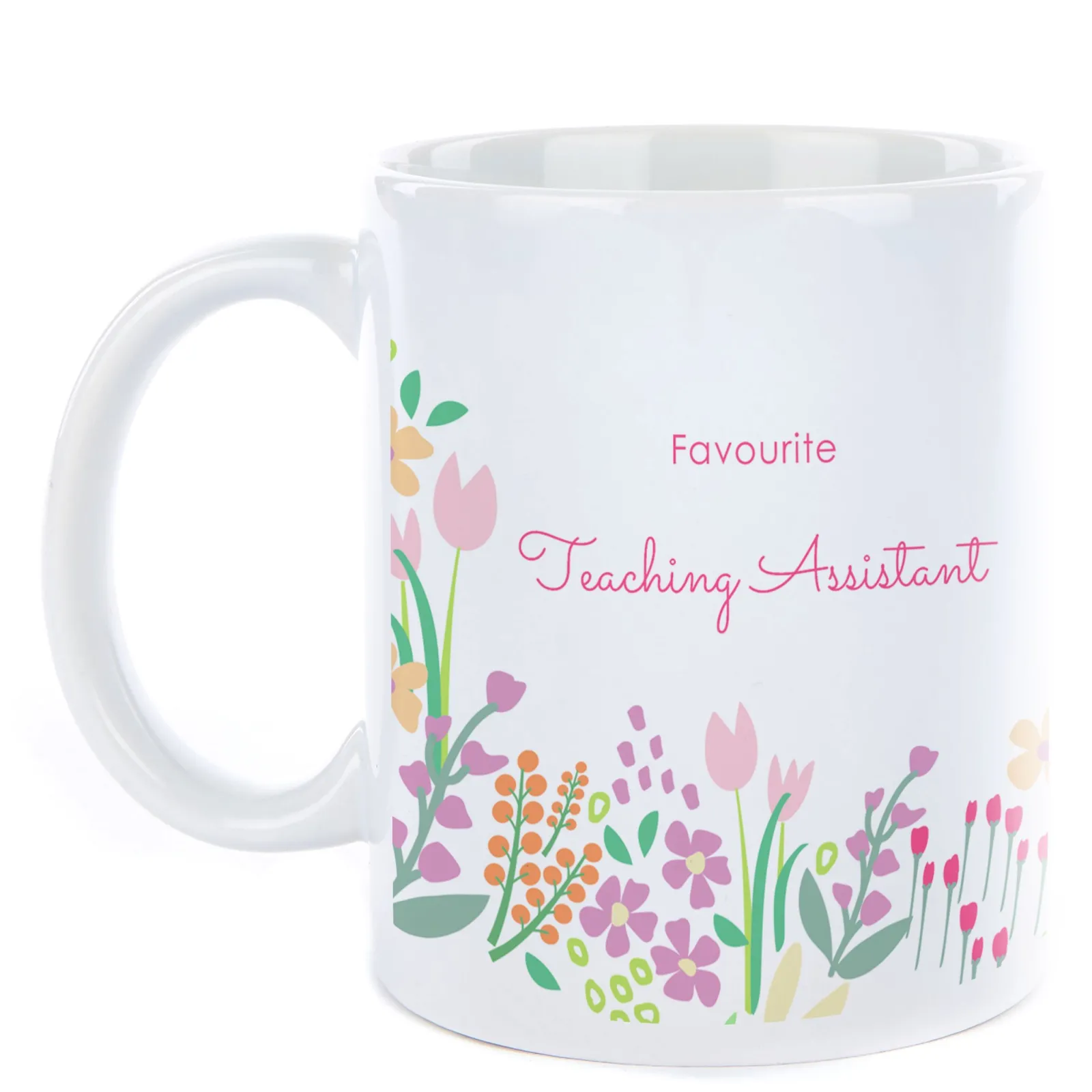 Card Factory Personalised Thank You Teacher Mug - Floral Favourite