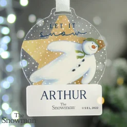 Kids Card Factory Personalised The Snowman Acrylic Decoration