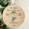 Online Personalised The Snowman My First Christmas Wooden Decoration Kids Personalised Jewellery And Keepsakes|Jewellery & Keepsakes