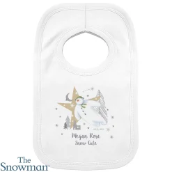 New Personalised The Snowman Magical Adventure Bib Jewellery & Keepsakes|Gifts For Babies