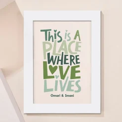 Clearance Personalised This Is A Place Where Love Lives Framed Print Personalised Canvas & Wall Art|Photo Prints & Wall Art