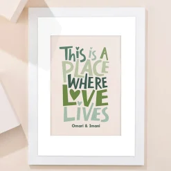 Clearance Personalised This Is A Place Where Love Lives Framed Print Personalised Canvas & Wall Art|Photo Prints & Wall Art