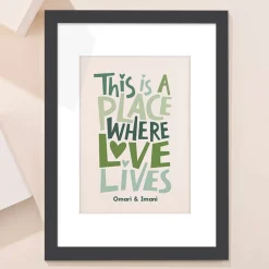 Clearance Personalised This Is A Place Where Love Lives Framed Print Personalised Canvas & Wall Art|Photo Prints & Wall Art