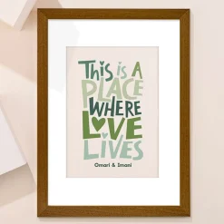 Clearance Personalised This Is A Place Where Love Lives Framed Print Personalised Canvas & Wall Art|Photo Prints & Wall Art