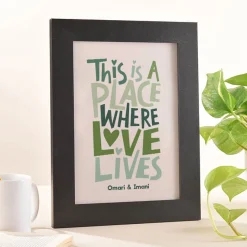 Clearance Personalised This Is A Place Where Love Lives Framed Print Personalised Canvas & Wall Art|Photo Prints & Wall Art