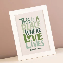 Clearance Personalised This Is A Place Where Love Lives Framed Print Personalised Canvas & Wall Art|Photo Prints & Wall Art