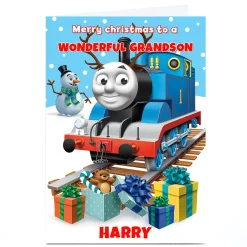 Outlet Personalised Thomas & Friends Christmas Card - Grandson Tv & Film|Christmas
