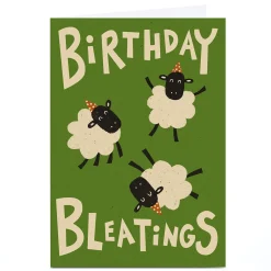 Card Factory Personalised Tin Bath Birthday Card - Bleatings