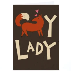 Sale Personalised Tin Bath Card - Foxy Lady Any Occasion|Just To Say