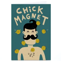 Card Factory Personalised Tin Bath Card - Chick Magnet