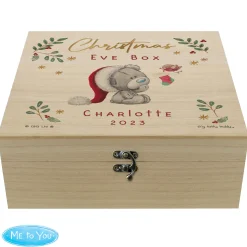 Discount Personalised Tiny Tatty Teddy Large Wooden Christmas Eve Box Kids Gifts For Babies|Gifts For Him