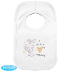 Card Factory Personalised Tiny Tatty Teddy I Heart Baby Bib