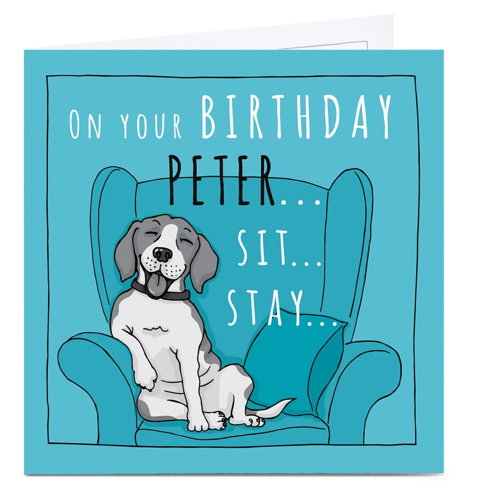 Online Personalised Totally Pawsome Birthday Card - On Your Birthday Premium Square|Funny