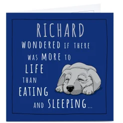 Discount Personalised Totally Pawsome Card - Eating & Sleeping Retirement|Funny
