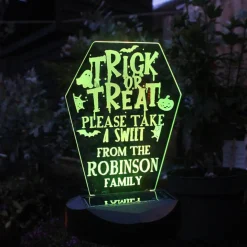 Card Factory Personalised Trick or Treat Halloween Solar Light