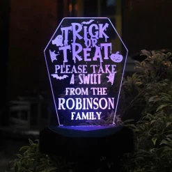 Card Factory Personalised Trick or Treat Halloween Solar Light