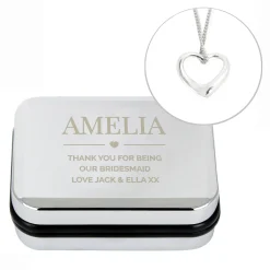Card Factory Personalised Trinket Box & Heart Necklace
