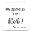Clearance Personalised Valentine's Card - Lucky To Have Met Me Funny