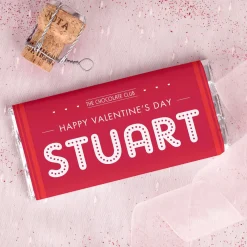 Card Factory Personalised Valentine's Day Red Chocolate Bar