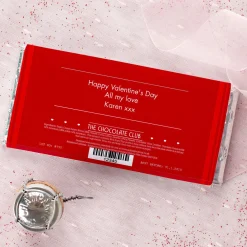 Card Factory Personalised Valentine's Day Red Chocolate Bar
