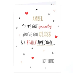 Card Factory Personalised Valentine's Day Card - Beauty & Class