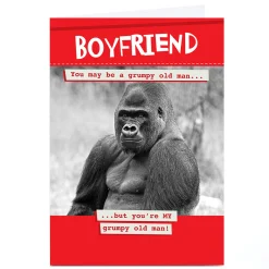 Hot Personalised Valentine's Day Card - Boyfriend Gorilla Funny
