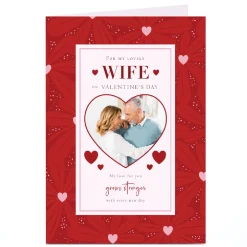 Hot Personalised Valentine's Day Card - My Love For You Grows Stronger Every Day, Wife Photo