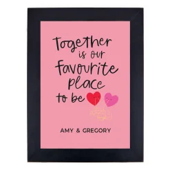 Discount Personalised Valentine's Day Print - Together Is My Favourite Place To Be Personalised Canvas & Wall Art|Photo Prints & Wall Art