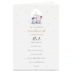 Card Factory Personalised Valentine's Day Card - Bears Stargazing, Husband