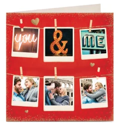 New Personalised Valentine's Photo Card - You & Me Premium Square|Anniversary