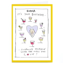 Card Factory Personalised Vicar Of Scribbly Card - Surround Yourself With The Ones You Love