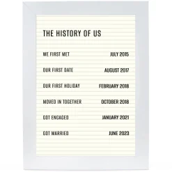 Sale Personalised Wall Art - Cream Pegboard, The History of Us Personalised Canvas & Wall Art|Photo Prints & Wall Art