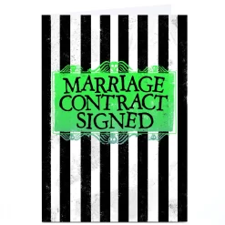 Personalised Wedding Card - Marriage Contract Signed Wedding