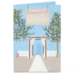 Online Personalised Wedding Card - Outdoor Wedding Scene Wedding